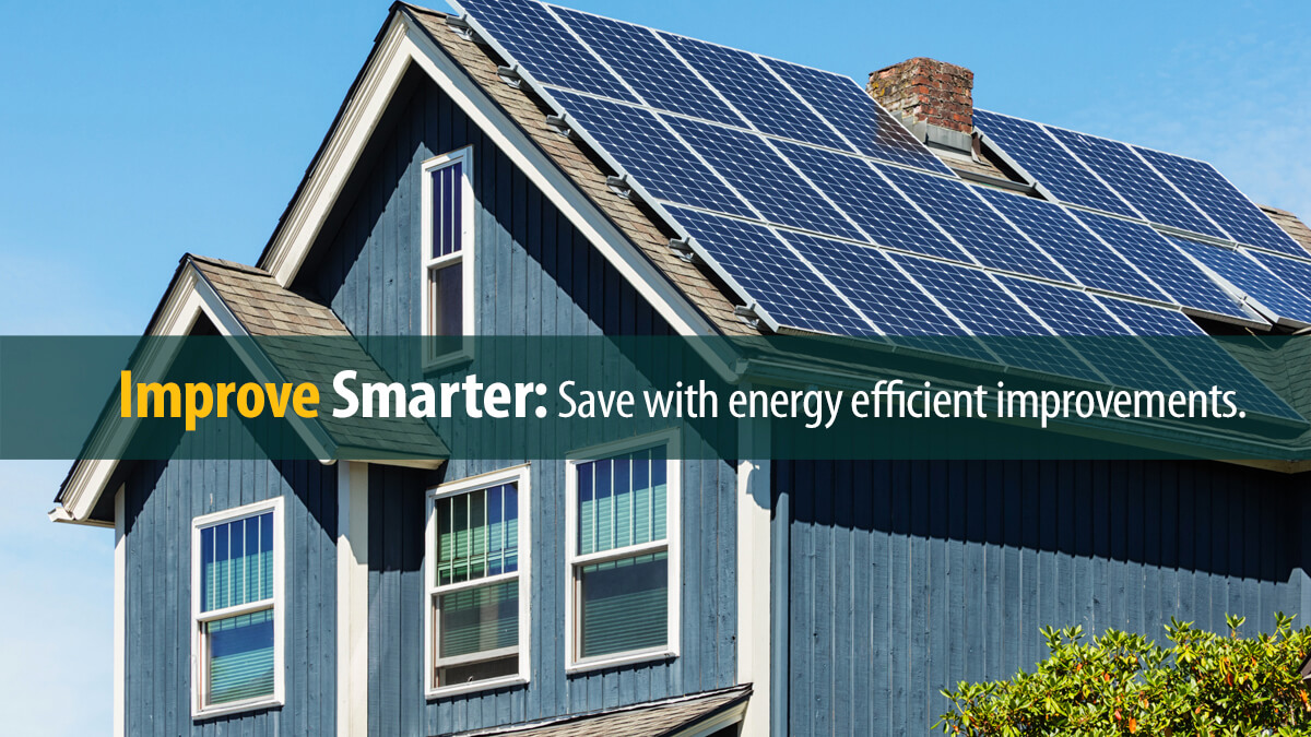 Energy efficient solar panels on a home.